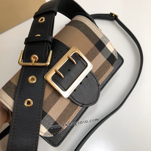 Burberry專門店新款搭扣包 巴寶莉精紡House格紋單肩斜挎女包 yxb1203